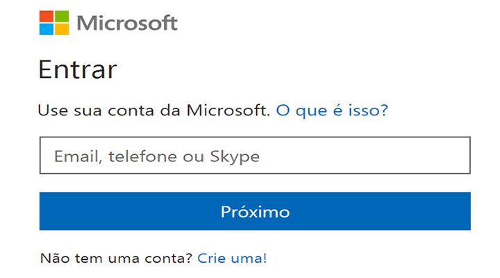 Hotmail entrar conta